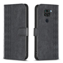 Load image into Gallery viewer, Plaid Embossed Leather Phone Case, For Xiaomi Redmi Note 9, For Xiaomi Redmi Note 9 Pro