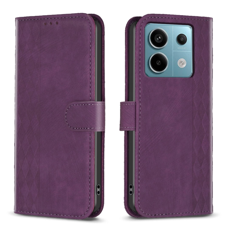 Plaid Embossed Leather Phone Case, For Xiaomi Redmi Note 13 Pro 4G Global, For Xiaomi Poco M6 Pro 4G, For Xiaomi Redmi Note 13 4G Global, For Xiaomi Redmi Note 13, For Xiaomi Redmi 13C, For Xiaomi Redmi Note 13 Pro+ 5G, For Xiaomi Redmi Note 13 Pro 5G ...