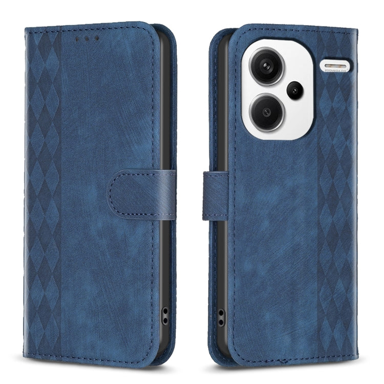 Plaid Embossed Leather Phone Case, For Xiaomi Redmi Note 13 Pro 4G Global, For Xiaomi Poco M6 Pro 4G, For Xiaomi Redmi Note 13 4G Global, For Xiaomi Redmi Note 13, For Xiaomi Redmi 13C, For Xiaomi Redmi Note 13 Pro+ 5G, For Xiaomi Redmi Note 13 Pro 5G ...