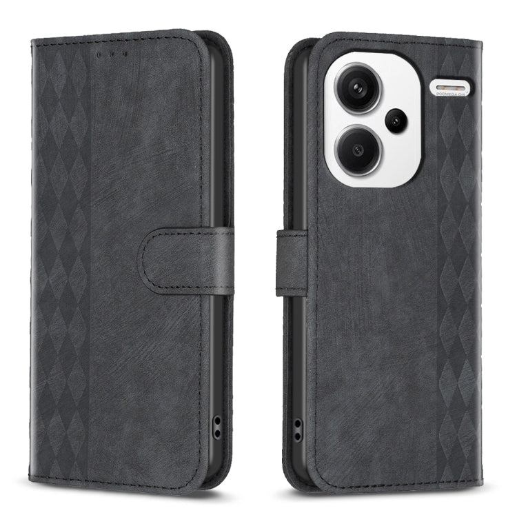 Plaid Embossed Leather Phone Case, For Xiaomi Redmi Note 13 Pro 4G Global, For Xiaomi Poco M6 Pro 4G, For Xiaomi Redmi Note 13 4G Global, For Xiaomi Redmi Note 13, For Xiaomi Redmi 13C, For Xiaomi Redmi Note 13 Pro+ 5G, For Xiaomi Redmi Note 13 Pro 5G ...