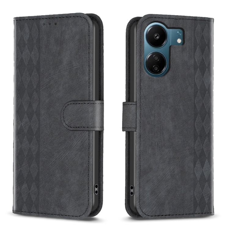 Plaid Embossed Leather Phone Case, For Xiaomi Redmi Note 13 Pro 4G Global, For Xiaomi Poco M6 Pro 4G, For Xiaomi Redmi Note 13 4G Global, For Xiaomi Redmi Note 13, For Xiaomi Redmi 13C, For Xiaomi Redmi Note 13 Pro+ 5G, For Xiaomi Redmi Note 13 Pro 5G ...