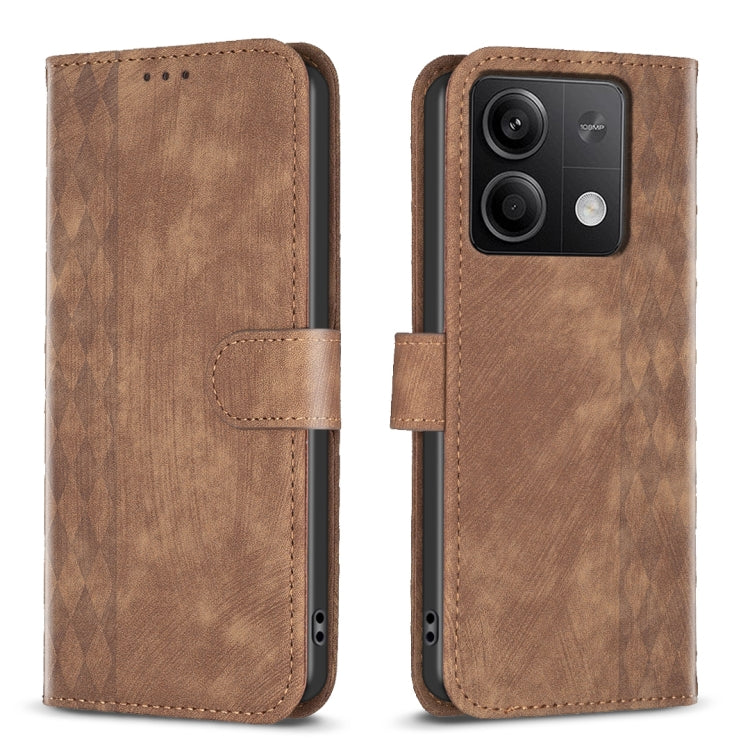 Plaid Embossed Leather Phone Case, For Xiaomi Redmi Note 13 Pro 4G Global, For Xiaomi Poco M6 Pro 4G, For Xiaomi Redmi Note 13 4G Global, For Xiaomi Redmi Note 13, For Xiaomi Redmi 13C, For Xiaomi Redmi Note 13 Pro+ 5G, For Xiaomi Redmi Note 13 Pro 5G ...