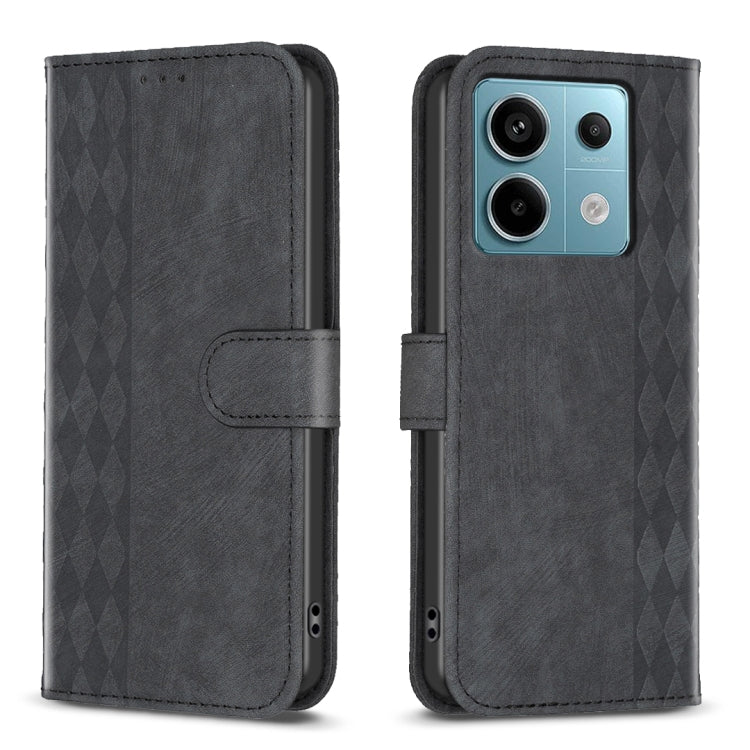 Plaid Embossed Leather Phone Case, For Xiaomi Redmi Note 13 Pro 4G Global, For Xiaomi Poco M6 Pro 4G, For Xiaomi Redmi Note 13 4G Global, For Xiaomi Redmi Note 13, For Xiaomi Redmi 13C, For Xiaomi Redmi Note 13 Pro+ 5G, For Xiaomi Redmi Note 13 Pro 5G ...