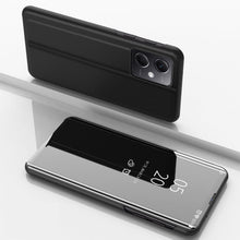 Load image into Gallery viewer, Plated Mirror Horizontal Flip Leather Phone Case with Holder, For Redmi Note 12 4G Global