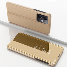 Load image into Gallery viewer, Plated Mirror Horizontal Flip Leather Phone Case with Holder, For Redmi Note 12 4G Global