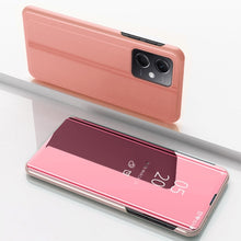 Load image into Gallery viewer, Plated Mirror Horizontal Flip Leather Phone Case with Holder, For Redmi Note 12 4G Global