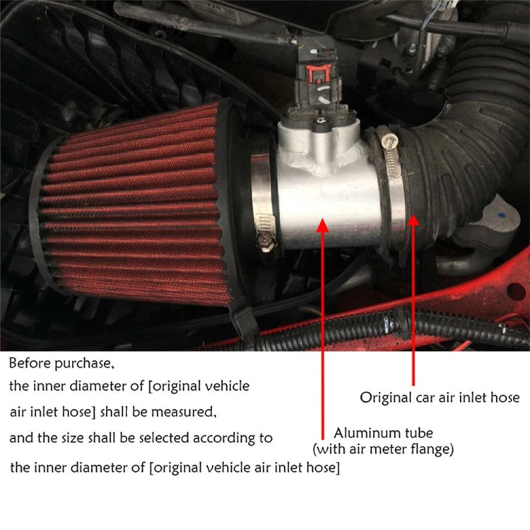 XH-UN601 Car Modified Engine Air Flow Meter Flange Intake Sensor Base for Mitsubishi Lancer, 63mm, 76mm