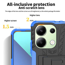 Load image into Gallery viewer, Tire Texture TPU + PC Phone Case with Holder, For Xiaomi Redmi Note 13 4G, For Xiaomi Redmi Note 13 5G Global, For Xiaomi Redmi Note 13 Pro+ 5G, For Xiaomi Redmi Note 13 Pro 5G Global, For Xiaomi Redmi Note 12S / 11S / 11                               ...