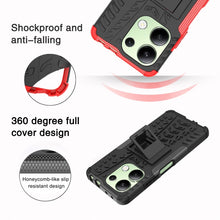 Load image into Gallery viewer, Tire Texture TPU + PC Phone Case with Holder, For Xiaomi Redmi Note 13 4G, For Xiaomi Redmi Note 13 5G Global, For Xiaomi Redmi Note 13 Pro+ 5G, For Xiaomi Redmi Note 13 Pro 5G Global, For Xiaomi Redmi Note 12S / 11S / 11                               ...