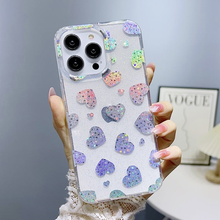 Little Star Series Glitter Powder TPU Phone Case, For iPhone 13 Pro, For iPhone 13 Pro Max, For iPhone 12, For iPhone 12 Pro