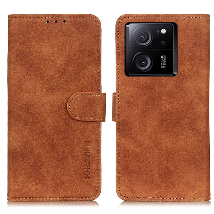 KHAZNEH Retro Texture Flip Leather Phone Case, For Xiaomi Redmi Note 13 5G Global, For Xiaomi Redmi Note 13 Pro+, For Xiaomi Redmi Note 13 Pro, For Xiaomi 13T 5G / Redmi K60 Ultra 5G, For Xiaomi Redmi 12 4G, For Xiaomi Poco F5 Pro/Redmi K60/K60 Pro    ...