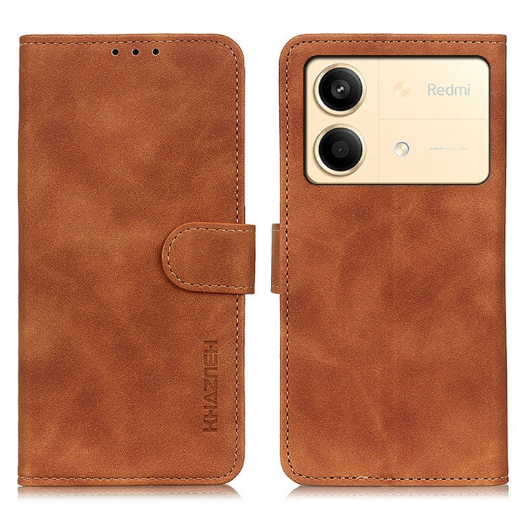 KHAZNEH Retro Texture Flip Leather Phone Case, For Xiaomi Poco F6 / Redmi Turbo 3, For Xiaomi Poco F6 Pro, For Xiaomi Redmi K70 5G / K70 Pro 5G, For Xiaomi Redmi Note 13 Pro 4G/Poco M6 Pro 4G, For Xiaomi Redmi A3, For Xiaomi Redmi 13C                  ...