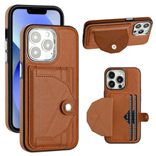 Load image into Gallery viewer, Shockproof Leather Phone Case with Card Holder, For iPhone 15 Pro Max, For iPhone 14, For iPhone 14 Plus, For iPhone 15 Pro, For iPhone 15 Plus, For iPhone 14 Pro, For iPhone 14 Pro Max, For iPhone 15