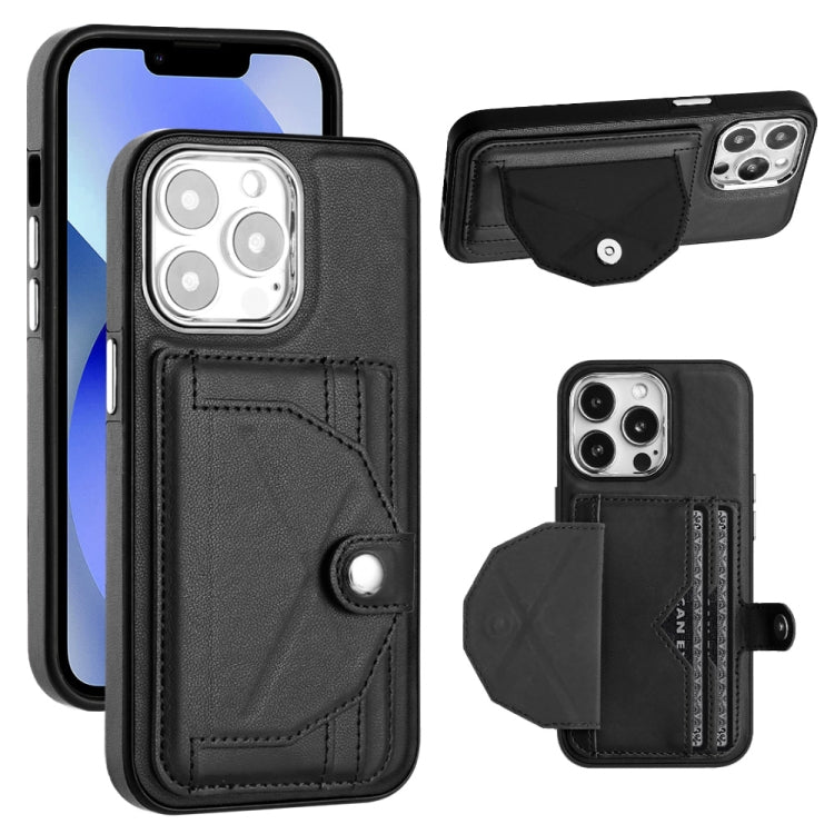 Shockproof Leather Phone Case with Card Holder, For iPhone 15 Pro Max, For iPhone 14, For iPhone 14 Plus, For iPhone 15 Pro, For iPhone 15 Plus, For iPhone 14 Pro, For iPhone 14 Pro Max, For iPhone 15