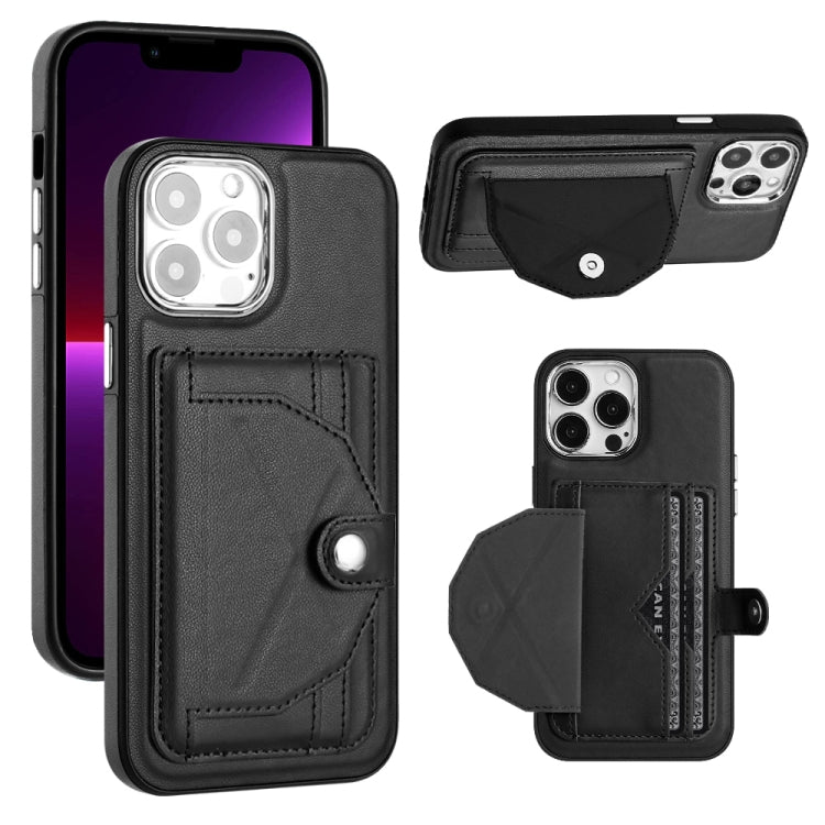 Shockproof Leather Phone Case with Card Holder, For iPhone 15 Pro Max, For iPhone 14, For iPhone 14 Plus, For iPhone 15 Pro, For iPhone 15 Plus, For iPhone 14 Pro, For iPhone 14 Pro Max, For iPhone 15