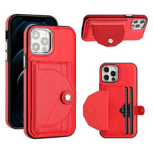 Load image into Gallery viewer, Shockproof Leather Phone Case with Card Holder, For iPhone 13, For iPhone 13 Pro, For iPhone 13 Pro Max, For iPhone 12 / 12 Pro, For iPhone 12 Pro Max, For iPhone 11, For iPhone 11 Pro, For iPhone 11 Pro Max