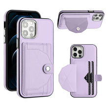 Load image into Gallery viewer, Shockproof Leather Phone Case with Card Holder, For iPhone 13, For iPhone 13 Pro, For iPhone 13 Pro Max, For iPhone 12 / 12 Pro, For iPhone 12 Pro Max, For iPhone 11, For iPhone 11 Pro, For iPhone 11 Pro Max