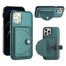 Load image into Gallery viewer, Shockproof Leather Phone Case with Card Holder, For iPhone 13, For iPhone 13 Pro, For iPhone 13 Pro Max, For iPhone 12 / 12 Pro, For iPhone 12 Pro Max, For iPhone 11, For iPhone 11 Pro, For iPhone 11 Pro Max