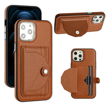 Load image into Gallery viewer, Shockproof Leather Phone Case with Card Holder, For iPhone 13, For iPhone 13 Pro, For iPhone 13 Pro Max, For iPhone 12 / 12 Pro, For iPhone 12 Pro Max, For iPhone 11, For iPhone 11 Pro, For iPhone 11 Pro Max