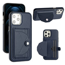 Load image into Gallery viewer, Shockproof Leather Phone Case with Card Holder, For iPhone 13, For iPhone 13 Pro, For iPhone 13 Pro Max, For iPhone 12 / 12 Pro, For iPhone 12 Pro Max, For iPhone 11, For iPhone 11 Pro, For iPhone 11 Pro Max