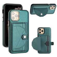 Load image into Gallery viewer, Shockproof Leather Phone Case with Card Holder, For iPhone 13, For iPhone 13 Pro, For iPhone 13 Pro Max, For iPhone 12 / 12 Pro, For iPhone 12 Pro Max, For iPhone 11, For iPhone 11 Pro, For iPhone 11 Pro Max