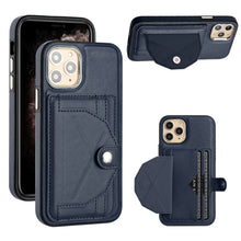 Load image into Gallery viewer, Shockproof Leather Phone Case with Card Holder, For iPhone 13, For iPhone 13 Pro, For iPhone 13 Pro Max, For iPhone 12 / 12 Pro, For iPhone 12 Pro Max, For iPhone 11, For iPhone 11 Pro, For iPhone 11 Pro Max