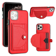 Load image into Gallery viewer, Shockproof Leather Phone Case with Card Holder, For iPhone 13, For iPhone 13 Pro, For iPhone 13 Pro Max, For iPhone 12 / 12 Pro, For iPhone 12 Pro Max, For iPhone 11, For iPhone 11 Pro, For iPhone 11 Pro Max