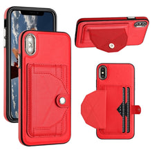 Load image into Gallery viewer, Shockproof Leather Phone Case with Card Holder, For iPhone XS Max, For iPhone XR, For iPhone X / XS, For iPhone SE 2022/SE 2020/6/7/8, For iPhone 6 Plus/7 Plus/8 Plus