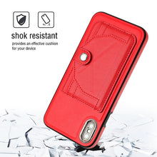 Load image into Gallery viewer, Shockproof Leather Phone Case with Card Holder, For iPhone XS Max, For iPhone XR, For iPhone X / XS, For iPhone SE 2022/SE 2020/6/7/8, For iPhone 6 Plus/7 Plus/8 Plus