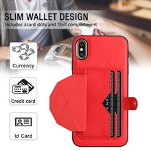 Load image into Gallery viewer, Shockproof Leather Phone Case with Card Holder, For iPhone XS Max, For iPhone XR, For iPhone X / XS, For iPhone SE 2022/SE 2020/6/7/8, For iPhone 6 Plus/7 Plus/8 Plus