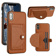 Load image into Gallery viewer, Shockproof Leather Phone Case with Card Holder, For iPhone XS Max, For iPhone XR, For iPhone X / XS, For iPhone SE 2022/SE 2020/6/7/8, For iPhone 6 Plus/7 Plus/8 Plus