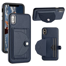 Load image into Gallery viewer, Shockproof Leather Phone Case with Card Holder, For iPhone XS Max, For iPhone XR, For iPhone X / XS, For iPhone SE 2022/SE 2020/6/7/8, For iPhone 6 Plus/7 Plus/8 Plus