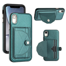 Load image into Gallery viewer, Shockproof Leather Phone Case with Card Holder, For iPhone XS Max, For iPhone XR, For iPhone X / XS, For iPhone SE 2022/SE 2020/6/7/8, For iPhone 6 Plus/7 Plus/8 Plus