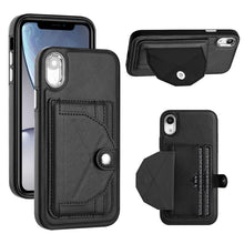 Load image into Gallery viewer, Shockproof Leather Phone Case with Card Holder, For iPhone XS Max, For iPhone XR, For iPhone X / XS, For iPhone SE 2022/SE 2020/6/7/8, For iPhone 6 Plus/7 Plus/8 Plus