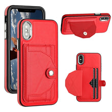 Load image into Gallery viewer, Shockproof Leather Phone Case with Card Holder, For iPhone XS Max, For iPhone XR, For iPhone X / XS, For iPhone SE 2022/SE 2020/6/7/8, For iPhone 6 Plus/7 Plus/8 Plus
