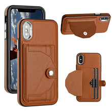 Load image into Gallery viewer, Shockproof Leather Phone Case with Card Holder, For iPhone XS Max, For iPhone XR, For iPhone X / XS, For iPhone SE 2022/SE 2020/6/7/8, For iPhone 6 Plus/7 Plus/8 Plus