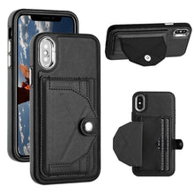 Load image into Gallery viewer, Shockproof Leather Phone Case with Card Holder, For iPhone XS Max, For iPhone XR, For iPhone X / XS, For iPhone SE 2022/SE 2020/6/7/8, For iPhone 6 Plus/7 Plus/8 Plus