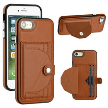 Load image into Gallery viewer, Shockproof Leather Phone Case with Card Holder, For iPhone XS Max, For iPhone XR, For iPhone X / XS, For iPhone SE 2022/SE 2020/6/7/8, For iPhone 6 Plus/7 Plus/8 Plus
