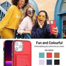 Load image into Gallery viewer, Shockproof Leather Phone Case with Card Holder, For iPhone 15 Pro Max, For iPhone 14, For iPhone 14 Plus, For iPhone 15 Pro, For iPhone 15 Plus, For iPhone 14 Pro, For iPhone 14 Pro Max, For iPhone 15