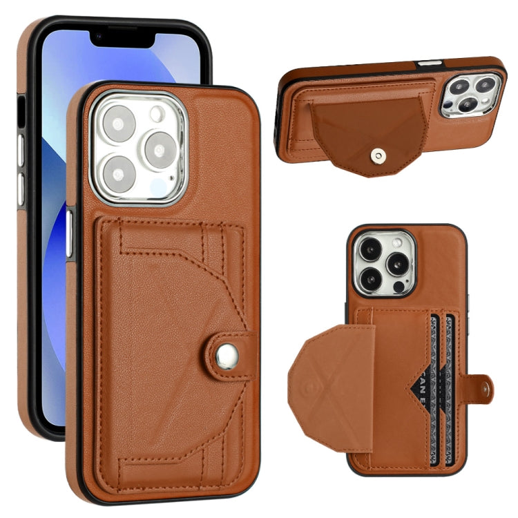 Shockproof Leather Phone Case with Card Holder, For iPhone 15 Pro Max, For iPhone 14, For iPhone 14 Plus, For iPhone 15 Pro, For iPhone 15 Plus, For iPhone 14 Pro, For iPhone 14 Pro Max, For iPhone 15
