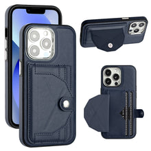 Load image into Gallery viewer, Shockproof Leather Phone Case with Card Holder, For iPhone 15 Pro Max, For iPhone 14, For iPhone 14 Plus, For iPhone 15 Pro, For iPhone 15 Plus, For iPhone 14 Pro, For iPhone 14 Pro Max, For iPhone 15