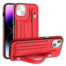 Load image into Gallery viewer, Shockproof Leather Phone Case with Wrist Strap, For iPhone 15 Pro Max, For iPhone 14, For iPhone 14 Plus, For iPhone 15 Pro, For iPhone 15 Plus, For iPhone 14 Pro, For iPhone 14 Pro Max, For iPhone 15
