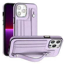 Load image into Gallery viewer, Shockproof Leather Phone Case with Wrist Strap, For iPhone 15 Pro Max, For iPhone 14, For iPhone 14 Plus, For iPhone 15 Pro, For iPhone 15 Plus, For iPhone 14 Pro, For iPhone 14 Pro Max, For iPhone 15