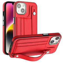 Load image into Gallery viewer, Shockproof Leather Phone Case with Wrist Strap, For iPhone 13, For iPhone 13 Pro, For iPhone 13 Pro Max, For iPhone 12 / 12 Pro, For iPhone 12 Pro Max, For iPhone 11, For iPhone 11 Pro, For iPhone 11 Pro Max