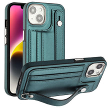 Load image into Gallery viewer, Shockproof Leather Phone Case with Wrist Strap, For iPhone 13, For iPhone 13 Pro, For iPhone 13 Pro Max, For iPhone 12 / 12 Pro, For iPhone 12 Pro Max, For iPhone 11, For iPhone 11 Pro, For iPhone 11 Pro Max