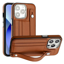 Load image into Gallery viewer, Shockproof Leather Phone Case with Wrist Strap, For iPhone 13, For iPhone 13 Pro, For iPhone 13 Pro Max, For iPhone 12 / 12 Pro, For iPhone 12 Pro Max, For iPhone 11, For iPhone 11 Pro, For iPhone 11 Pro Max