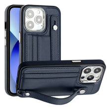 Load image into Gallery viewer, Shockproof Leather Phone Case with Wrist Strap, For iPhone 13, For iPhone 13 Pro, For iPhone 13 Pro Max, For iPhone 12 / 12 Pro, For iPhone 12 Pro Max, For iPhone 11, For iPhone 11 Pro, For iPhone 11 Pro Max
