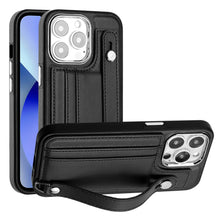 Load image into Gallery viewer, Shockproof Leather Phone Case with Wrist Strap, For iPhone 13, For iPhone 13 Pro, For iPhone 13 Pro Max, For iPhone 12 / 12 Pro, For iPhone 12 Pro Max, For iPhone 11, For iPhone 11 Pro, For iPhone 11 Pro Max