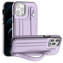 Load image into Gallery viewer, Shockproof Leather Phone Case with Wrist Strap, For iPhone 13, For iPhone 13 Pro, For iPhone 13 Pro Max, For iPhone 12 / 12 Pro, For iPhone 12 Pro Max, For iPhone 11, For iPhone 11 Pro, For iPhone 11 Pro Max