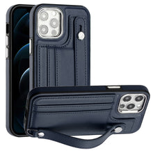 Load image into Gallery viewer, Shockproof Leather Phone Case with Wrist Strap, For iPhone 13, For iPhone 13 Pro, For iPhone 13 Pro Max, For iPhone 12 / 12 Pro, For iPhone 12 Pro Max, For iPhone 11, For iPhone 11 Pro, For iPhone 11 Pro Max